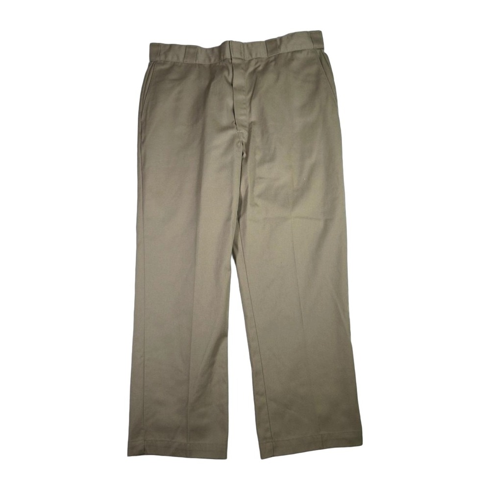 Vintage 90s Dickies Mens 40x30 Tan Beige Work Pants Casual Chino Trousers